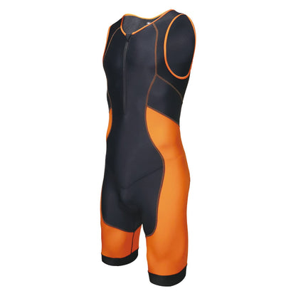 Triathlon Suits Mens One-Piece Sleeveless Trisuits Skin Wet Suit for Running Cycling Swimming