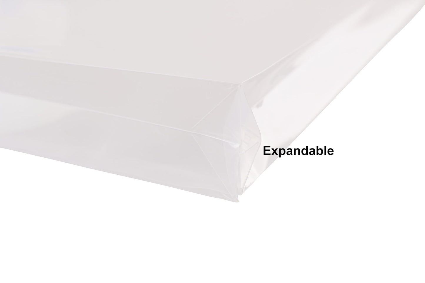 YESSART 8.5 x 11 Letter Sized Clear Plastic Envelopes with Expanding Gusset Document File Storage Holder 20 Pack Hook Loop Closure
