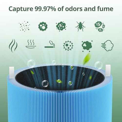 2 Pack 211i Max Replacement Filter Compatible with BLUEAIR Blue Pure 211i Max Air Purifier, Ture HEPA & Activated Carbon Replacement Filter, Blue