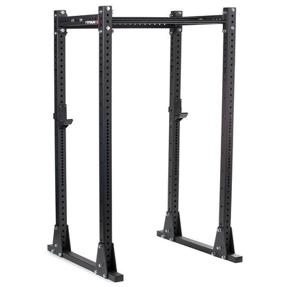 Titan Fitness X-3 Series Flat Foot Power Rack, 82" H x 30" D, 1,650 LB Rackable Capacity, Skinny & Fat Pull-Up Bars, Standard J-Hooks, for Home Garage Gym Weightlifting and Strength Training