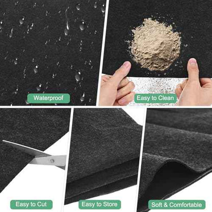Outdoor Storage Shed Mat, 4x6 ft Waterproof Small Shed Flooring Mat for Patio Furniture Floor Protecting from Wear/Liquid/Dust/Oil, Non-Slip Carport Pad [Grey]
