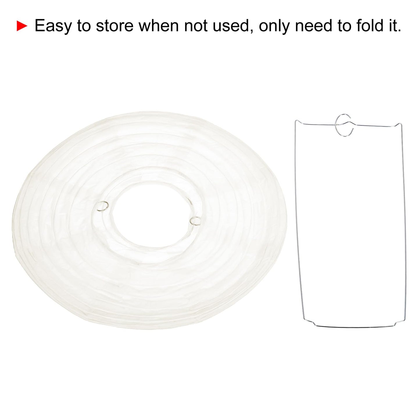 PATIKIL 10" Paper Lanterns, 5 Pcs Round Hanging Chinese/Japanese Lantern Decoration for Home Birthday Party Wedding Christmas Classroom Decor, Cream