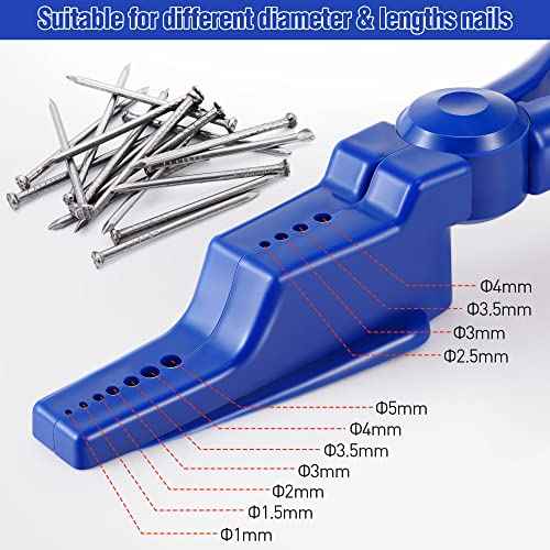 Dreyoo 2 Pcs Nail Holder for Hammering, Nail Holder Pliers for Hammer, Plastic Slip Joint Pliers Keep Fingers Safe, Basic Repair and Woodworking Tools