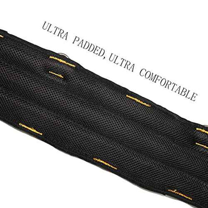 MELOTOUGH Padded Tool Belt with handle strap Construction Work Belt with 4 ring to hook with Tool Belt Suspenders(work suspenders not included) 5 inch Padded Tool Belt