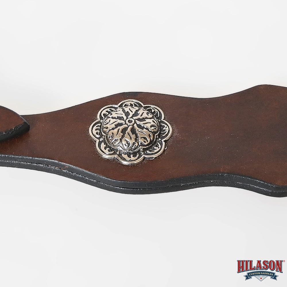 HILASON Dark Brown 8" Slobber Straps for Rein-Water Loop Ties Quick Change Buckle | Horses Leather Strap