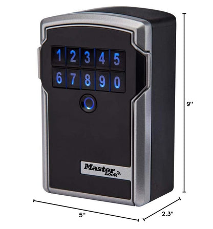 Master Lock Digital Lock Box for Keys with Code, Electronic Wall Mount Key Safe with Bluetooth Connection to iOS/Android App and Sharable Keypad Codes, 3-1/4 Inches Wide, ‎5441EC
