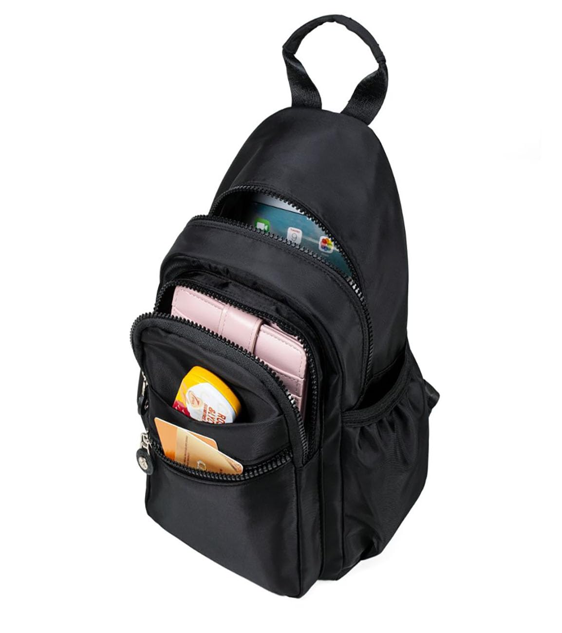 Xsecnua Small Crossbody Sling Bag for Women, Mini Backpack Crossbody Bag Convertible, Chest Bags for Hiking Daypack