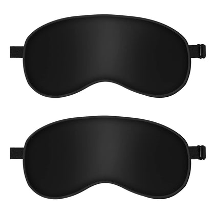 Sapphome Pack of 2 Sleeping Masks - Ultra Soft Blackout Travel Mask, Ergonomic Eye Mask for Sleeping with Adjustable Strap, Pack of 2