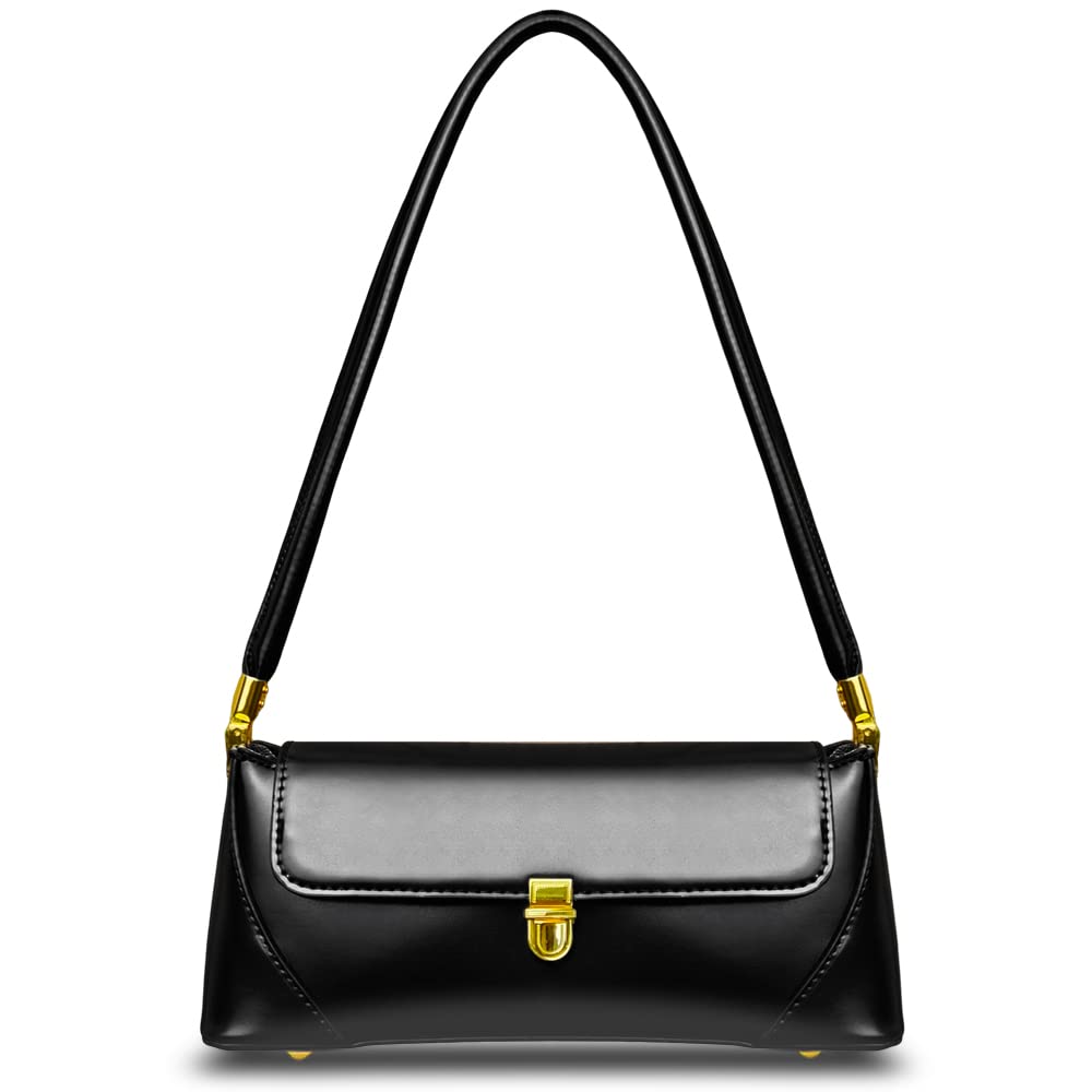 Black Shoulder Bag for Women Vintage Purses Retro Clutch Purse Small Cute Hobo Handbag