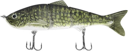 10-Inch Multi-Jointed Swimbait Fishing Lures - 4-Segment Giant Sinking Bass Crankbaits with Treble Hook