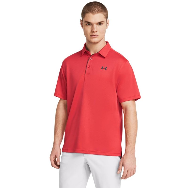 Under Armour Men's Tech Golf Polo, (814) Red Solstice / / Pitch Gray, 4X-Large