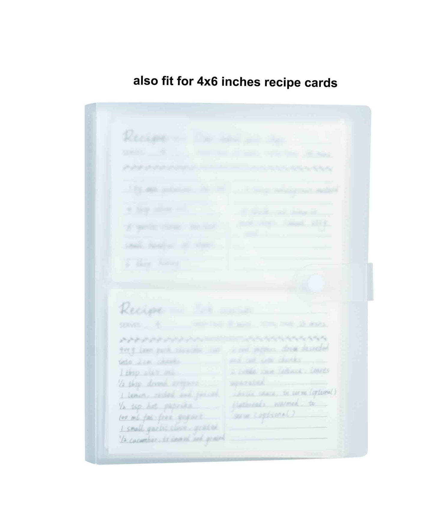 YOAVIP 4x6 Index Cards Clear Plastic Holder Organizer Pouches Book Binder 40 Page Hold 160 Cards 2 Pack