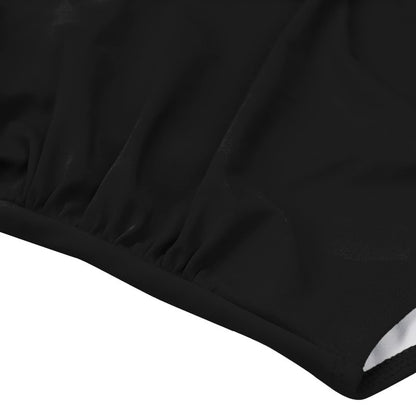 Eomenie Women's One Piece Swimsuits Tummy Control Cutout High Waisted Bathing Suit Wrap Tie Back 1 Piece Swimsuit Black