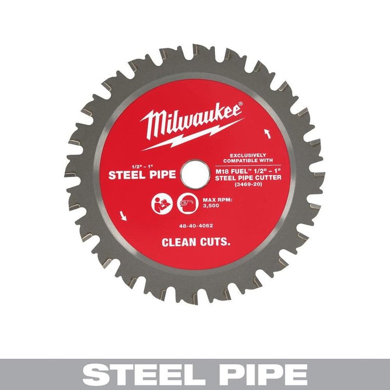 Milwaukee Electric - 1/2 INCH Hyphen 1 INCH Steel Pipe Cutting Blade