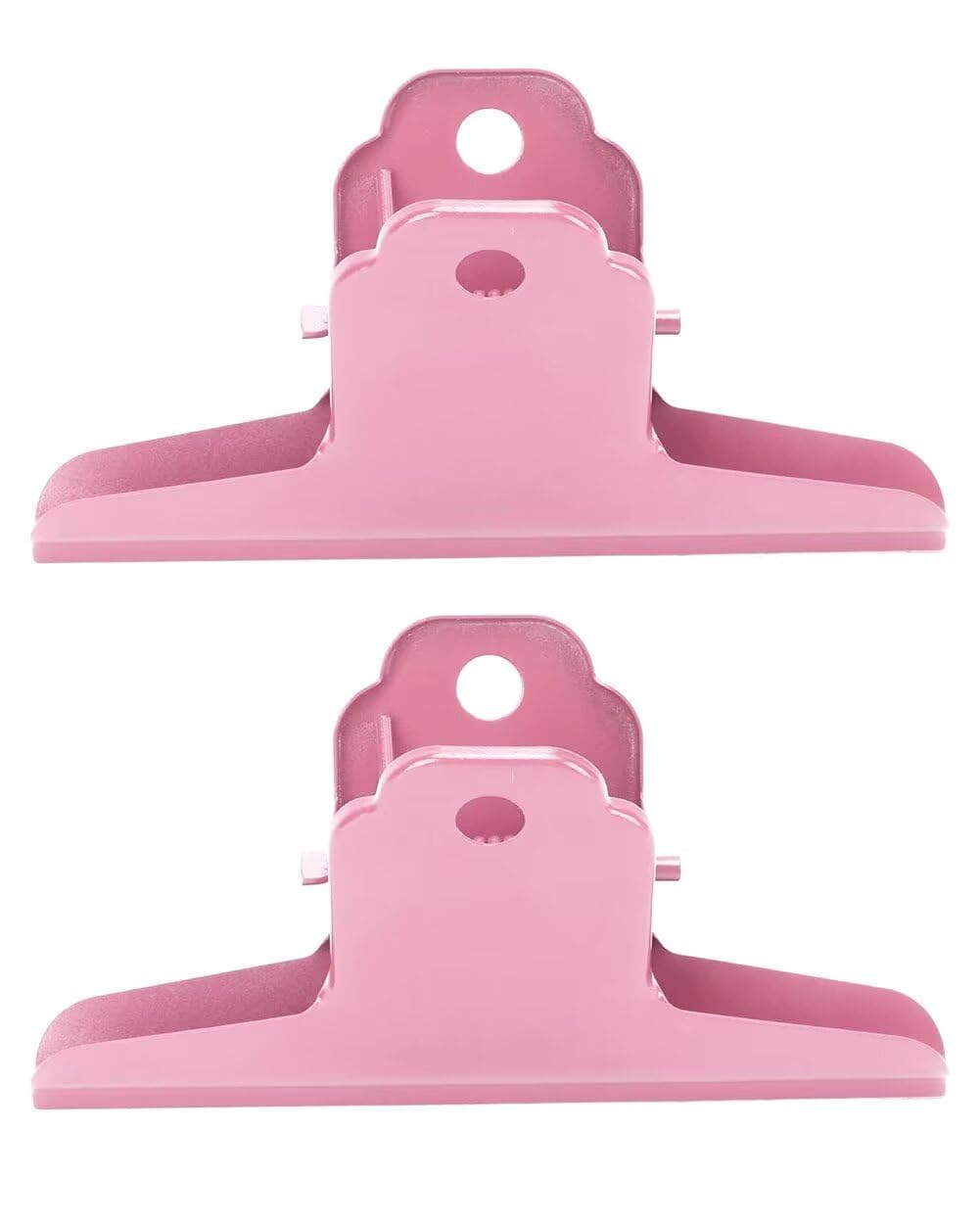 2PCS Extra Large Binder Clips Metal Bulldog Clips Large Paper Clamps Holder Chip Clips for Home School Office Drawing Bag Pink 4inch