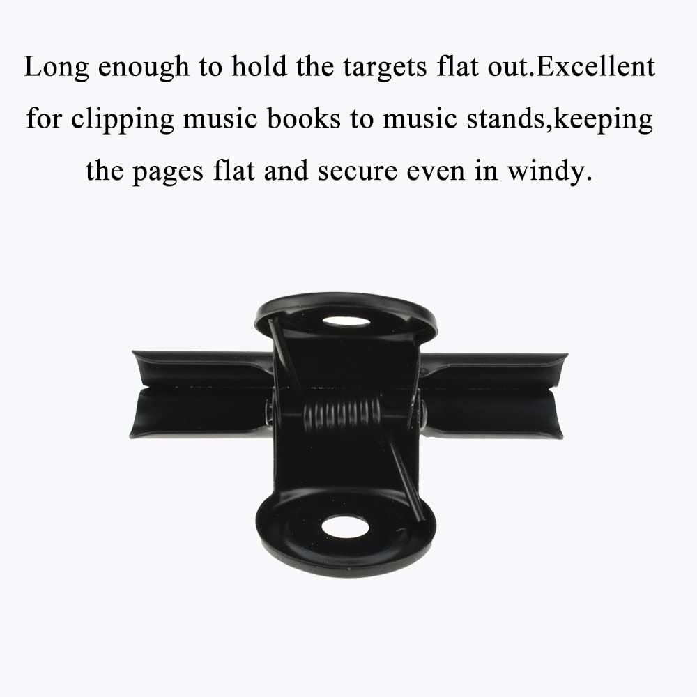 HAHIYO 2.5inch Black Bulldog Clips Metal File Hinge Binder Clips Clamps Save Space Strong Spring Jaws Rock Solid Grip Book Lay Flat Deburred Edge for Hang Photos Wall Grid Dog Food 9PCS