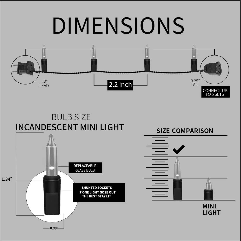JUSTPRO 100LIGHTS BLUE Extra-Bright With End Connectors Christmas Decorative Lights 5.98m UL Certified Mini String Light Set Waterproof for Home Garden Holiday Christmas Tree Party Patio Decor Wedding