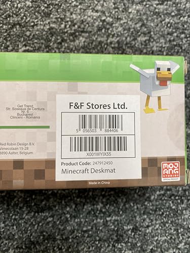 Minecraft Desk Pad for Kids and Teenagers, Non-Slip Desk Mouse Mat 80 x 35cm - Gamer Gifts (Blue)
