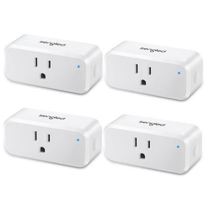 Sengled Smart Plug, S1 Auto Pairing with Alexa Devices, Energy Monitoring, Smart Outlet Remote Control, 15A Smart Socket, 1800W, Timer & Schedule, Bluetooth Mesh Smart Home, No Hub Required, 2-Pack