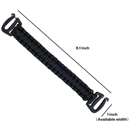 Tactical Weaving Handle with Buckle Ends - Molle System Compatible, 9-Core Paracord Construction, Emergency Rope, for Backpacks, Sling Bags & Chest Bags