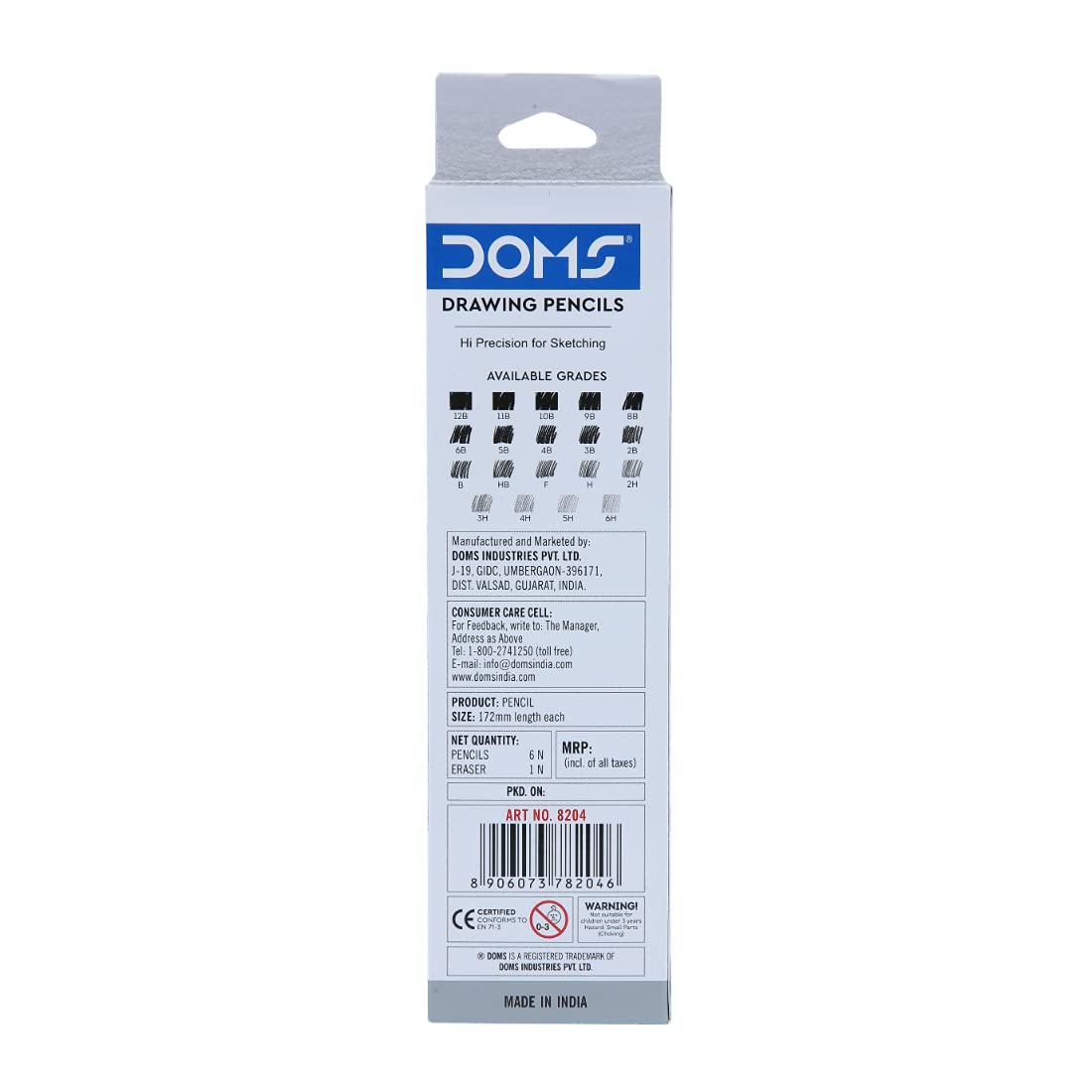 DOMS Drawing & Sketching Graphite Pencil Set (Pack of 6 x 5 Set)