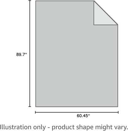 BELIZZI HOME 100% Cotton Bed Blanket, Breathable Thermal Blanket Twin Size, Soft Chevron 60''x90'', Perfect for Layering Any All Season, Light Grey