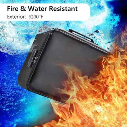 ruboka Fireproof Document Bag,Fireproof 3-Layer Box with Lock,Document Safe Portable Travel Home Bag for Laptop,Files,Certificates,Gifts for Him,Black