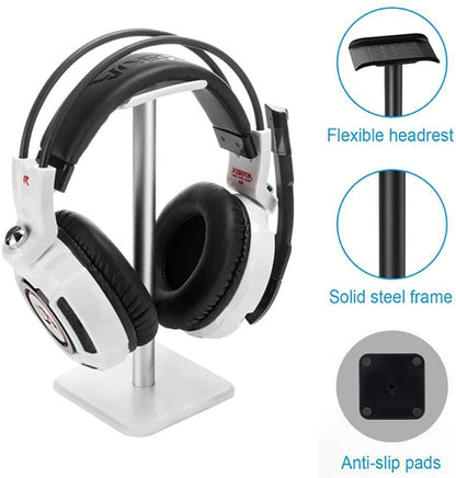 Nwubay Headphone Stand Aluminum Holder for Microsoft Xbox One Chat, Turtle Beach Recon 50X/50P/Beach XO One Stereo, KingTop Each G2000, Sony PlayStation Stereo Headset & More Black