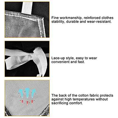 Heat Resistant Apron, Aluminum Foil Apron 1000¡ÆC Heat Resistant Apron High Temperature Resistant Working Apron