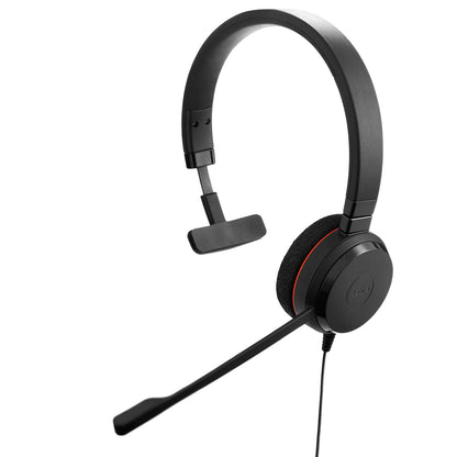 Jabra Evolve 20 (2025 Edition) Single-Ear Headset for Office and Home - Call Control - All Platforms - USB-C/A Connectivity - Black