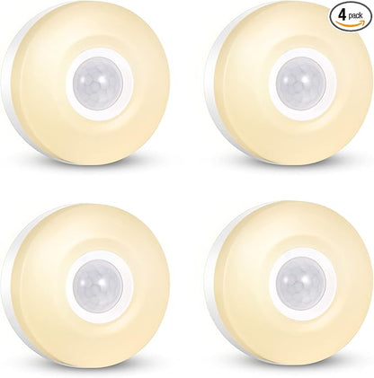 Night Light, Plug in LED Nightlight, 200Lumens Bright Plug-in Motion Sensor Light Indoor, Energy Efficient, Soft Warm Lighting for Home(Warm White 4Pack)