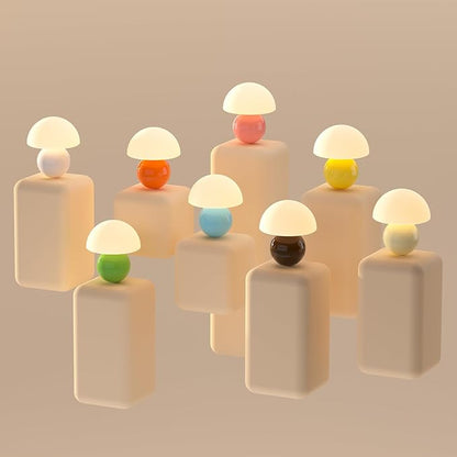 Mushroom Lamp Table Lamp for Bedroom,Desk Bedside Small Lamps for Living Room Night Stands,Mushroom Decor Cute Mini Modern Mid Century Lamps,Unique Aesthetic Home Living Room Decor (Cream)