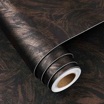 FunStick Bronze Black Concrete Wallpaper Peel and Stick Textured Metallic Wallpaper for Bedroom Bathroom Waterproof Removable Cement Concrete Contact Paper for Walls Countertops Cabinets Thick 16"x80"