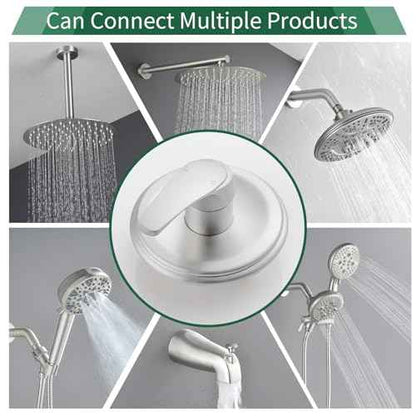 Wall Mount Rough-In Valve Shower Valves Shower Faucet Bathroom Trim Kit Single Handle Tub Shower Valve Mixer Brushed Nickel