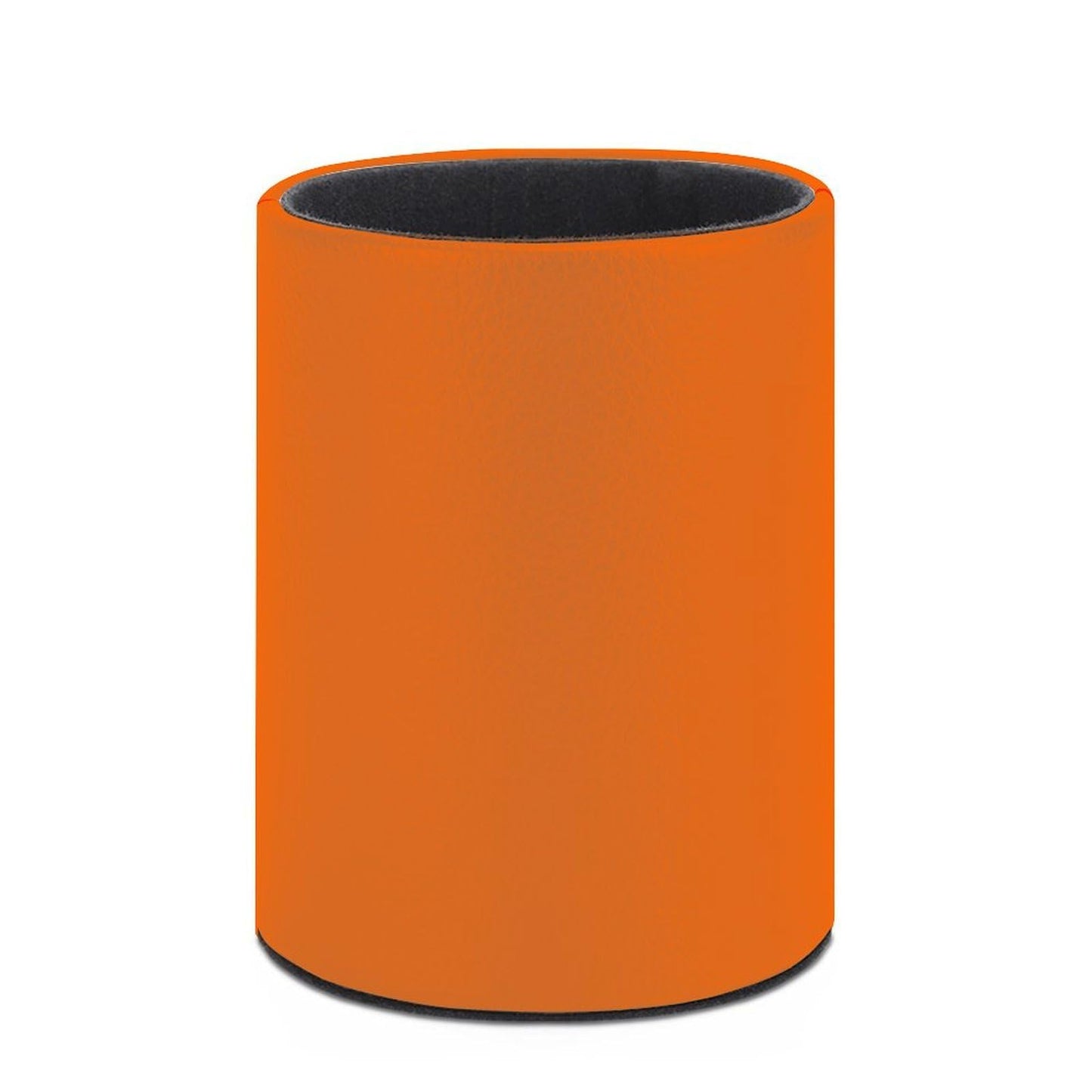 UTRSIFB Holder Cup Makeup Brush Storage Organizer, Waterproof Multifunctional Office Supplies, Pen Holder Cylinder Leather Pencil Orange