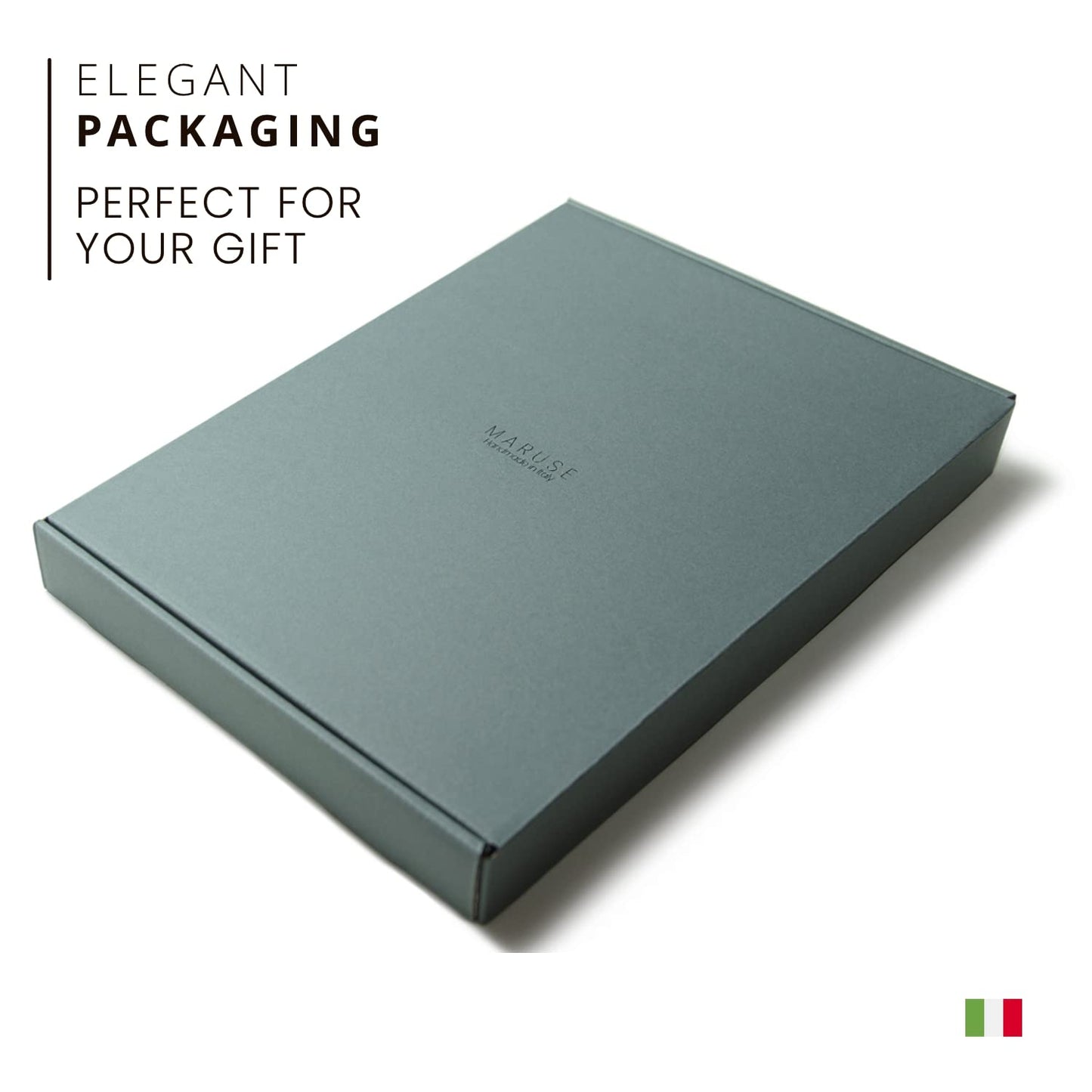 Premium Maruse Leather Portfolio Padfolio - Executive Folio for Men and Women with Zipper, Folio Document Organizer, Laptop Sleeve, iPad Case and Folder - Made in Italy, Black