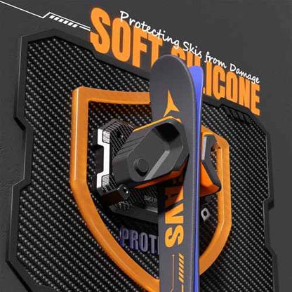 Ski & Snowboard Wall Rack for Garage Wall Fits Any Ski/board, Ski Wall Mount Holders Damage-Free Storage Rack, Garage Organization Space-Saving Winter Gear Organizer