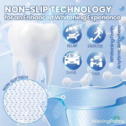 Sensitive Teeth Whitening Strips Kit: Professional Dental Whitening Set - Hydrogen Peroxide-Free Treatments for Whiter Teeth - Effective & Gentle Teeth Whitener (42 Count (Pack of 1), Mint)