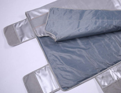 Elitzia Far Infrared Sauna Blanket 3 Independent Heating Zones for Full Body Home Spa Muscle Relaxation 95-176°F Adjustment Easy Clean Waterproof Oxford Fabric 71"x31.5" ETBO20