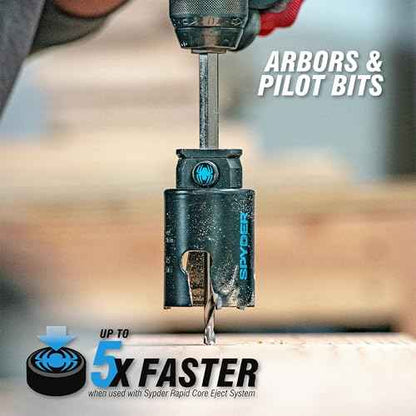 Spyder ¨ü-inch Hex8 HSS Hole Saw Pilot Bit, Compatible with Rapid Core Eject, for Wood and Metal