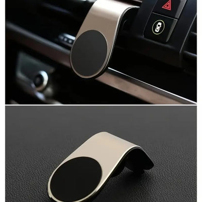MagMount, Magnetic Phone Holder for Car, Car Phone Holder with Magnetic Metal Plate Securely Clips to Air Vent, Universal Magnetic Phone Mount for Car, Car Accessories,Black