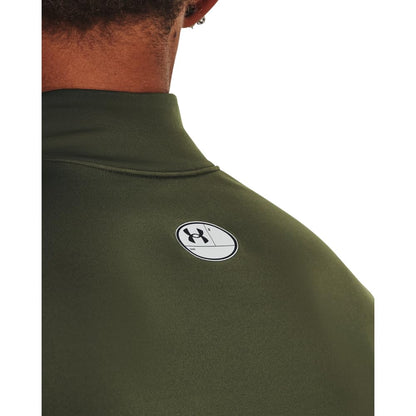 Under Armour Men's ColdGear Armour Fitted Mock, (390) Marine OD Green / / Black, Medium Tall
