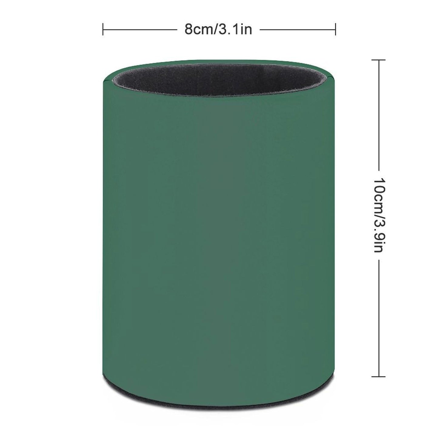 UTRSIFB Holder Cup Makeup Brush Storage Organizer, Waterproof Multifunctional Office Supplies, Pen Holder Cylinder Leather Pencil Green