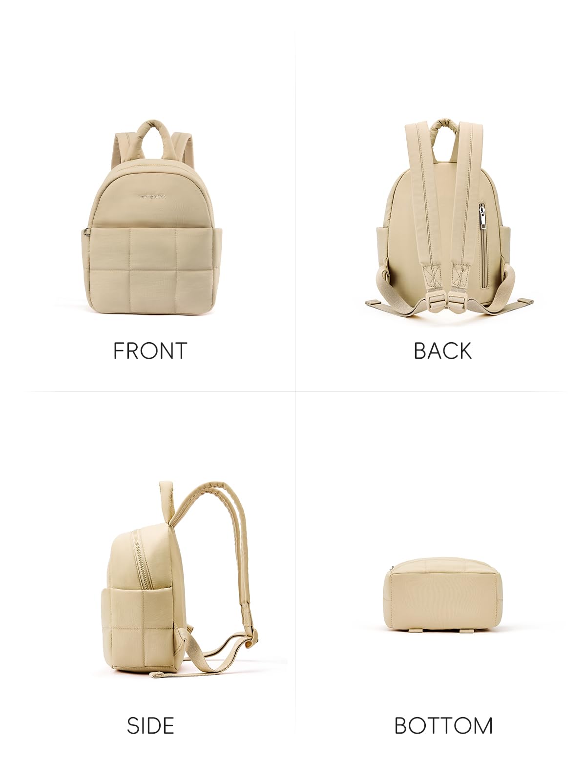 WESTBRONCO Mini Backpack for Women Nylon Small Fashion Backpacks Purse Puffer Lightweight Backpacks for Travel, Shopping, Daily
