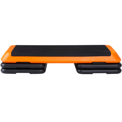 ZENY 43'' Exercise Aerobic Step Platform Adjustable Workout Step with 4 Stackable Risers, Aerobic Steppers for Exercise at Home Gym Cardio Strength & Training (Orange)