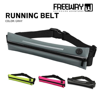 Lightweight Running Belt - Ergonomic Single or Double for Man and Woman - Perfect for running, training, sports (Single, Gray) designed for carrying Phone, Keys & Essentials - For All Cell Phones