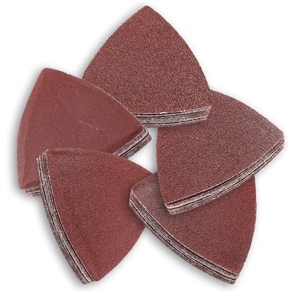 55Pcs Oscillating Tool Sanding Pad Triangle Sanding Pads Set 60/80/100/120/240 Multitool Sandpaper, Grit Fit for Finishing Wood Sanding Plaster