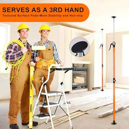 Cabinet Jack for Installing Cabinet Support Rod 3rd Hand Support System Adjustable Support Pole,Extend from 45.2 inch to 114.2 inch,Orange 2 Packs