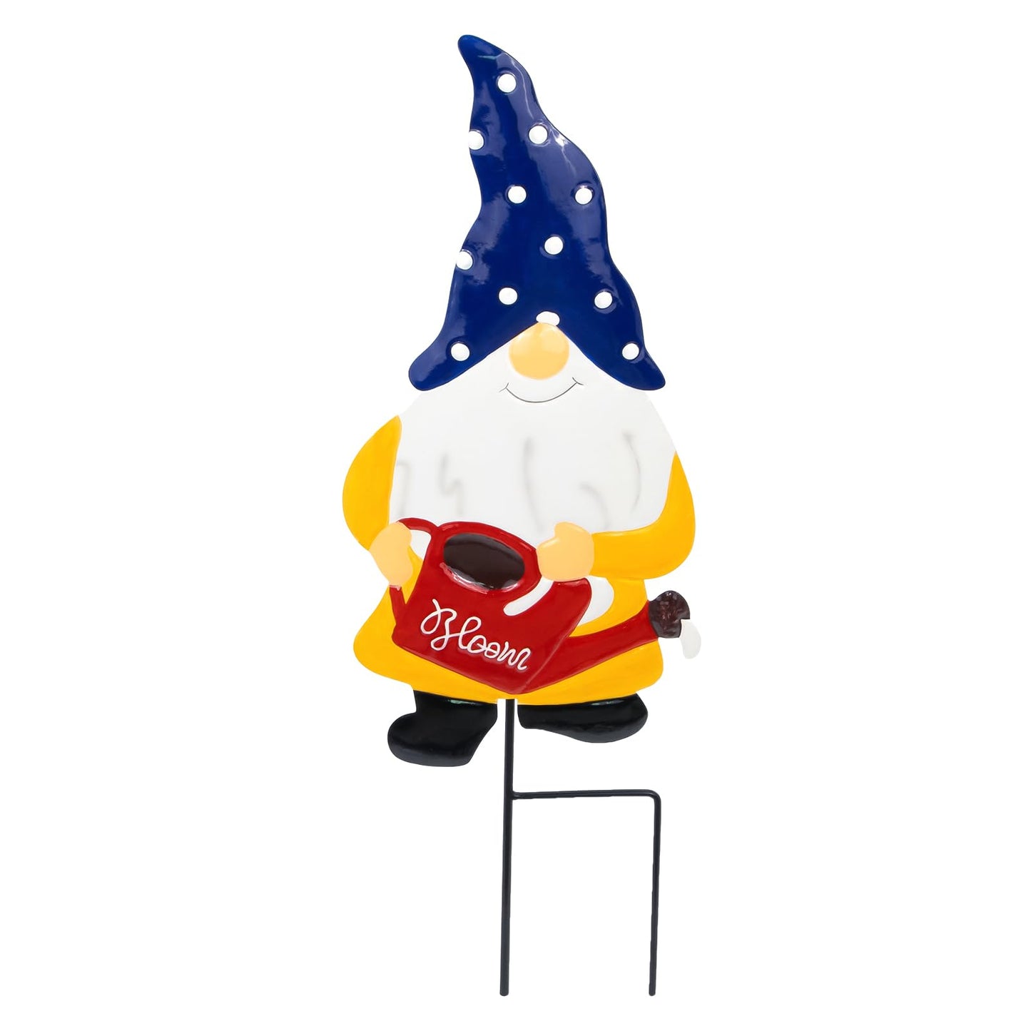 Voumsil Metal Yard Signs Decor for Rust Prevention, Yard Stakes with Gnomes for Outside Garden Yard Lawn Porch Holiday Party(Blue)