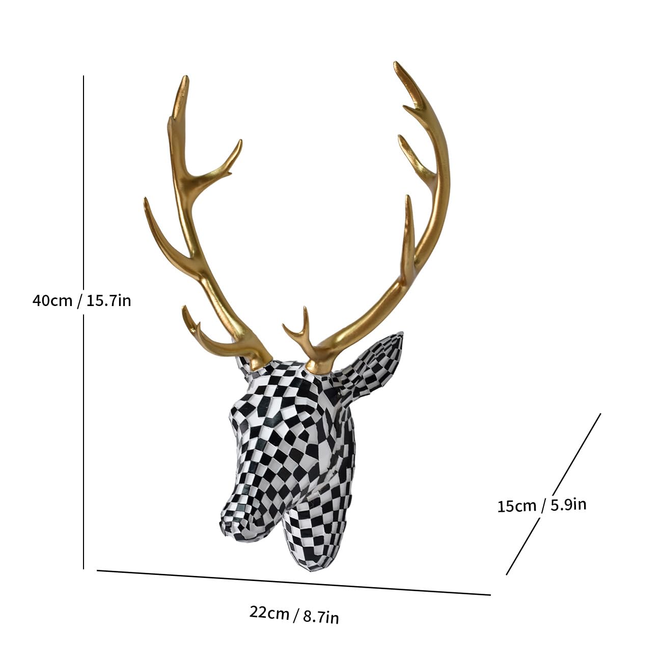 Deer Figurines,Animal Head Wall Decor,Deer Figurines Home Decor,Modern Home Decors,Head Art Wall Mount,Animal Statues For Wall